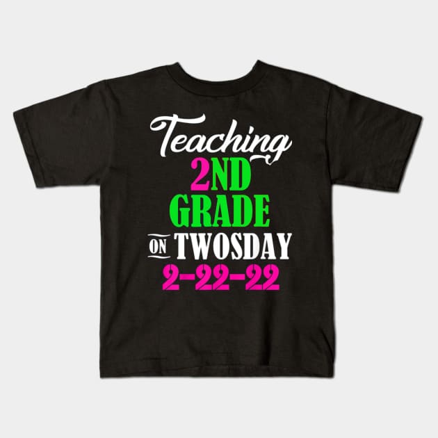 February 2022 Twosday 2-22-22 22nd Kids T-Shirt by ReD-Des